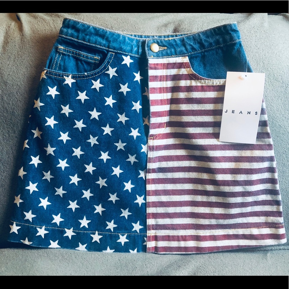 American Apparel Mini Jean Skirt